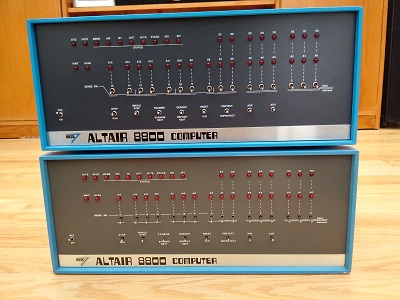 Altair Clone (top) with MITS Altair 8800 (bottom)