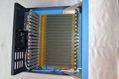 18-slot backpanel mounted in cabinet
