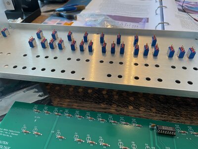 All squared up and ready to drop display board onto switches