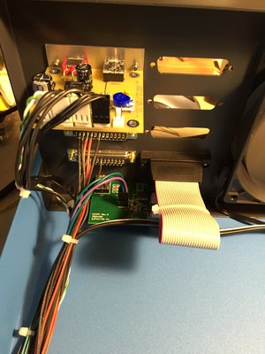 Inside view with amp installed in clone